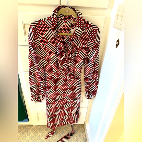 Vintage Elizabeth McKay Geometric Dress - S - Picture 3 of 3